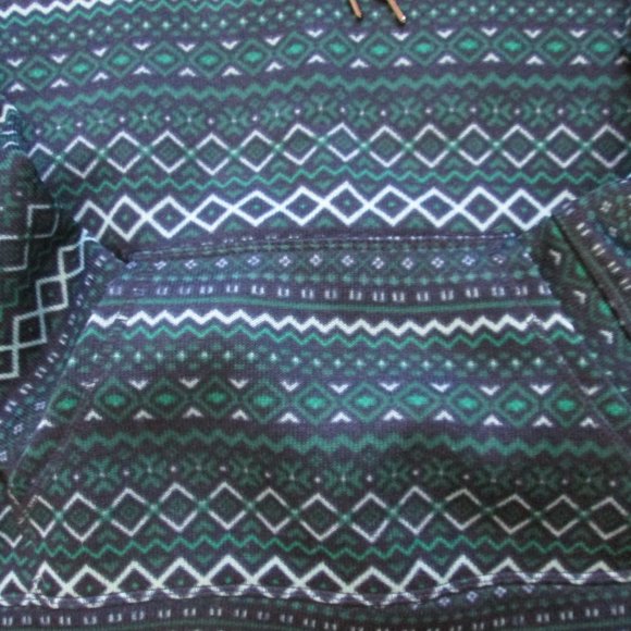 Blue and Green Pullover Sweatshirt - Picture 3 of 6